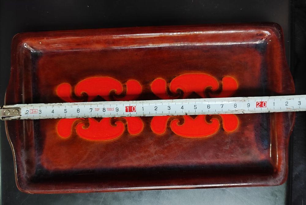 Taca, podstawka ceramiczna. Wzór ludowy