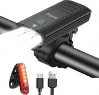 Luz led bicicleta 3000 lumens 2 em 1 frontal traseira