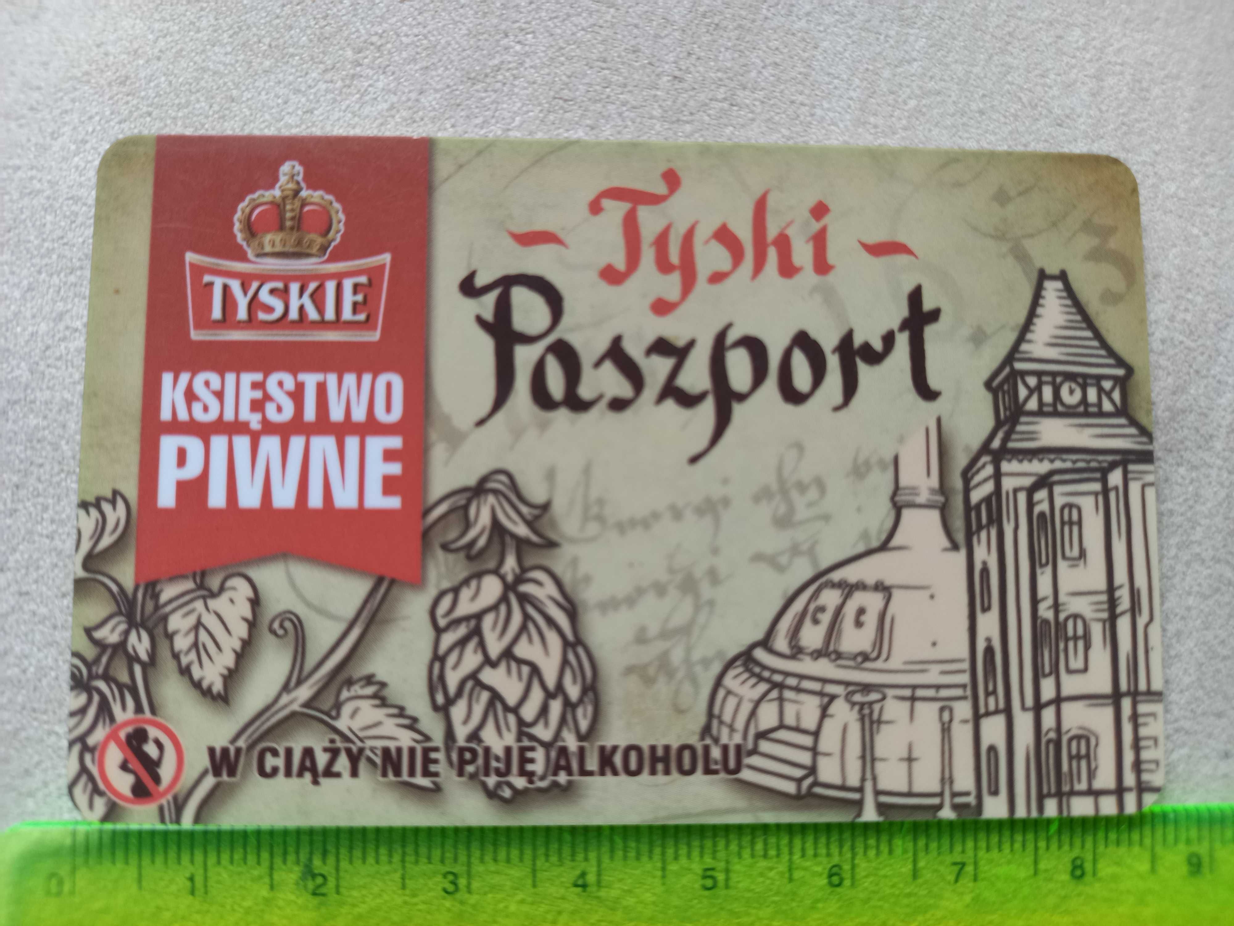 Tyski Paszport Księstwo Piwne Tyskie karta 85 x 53 mm