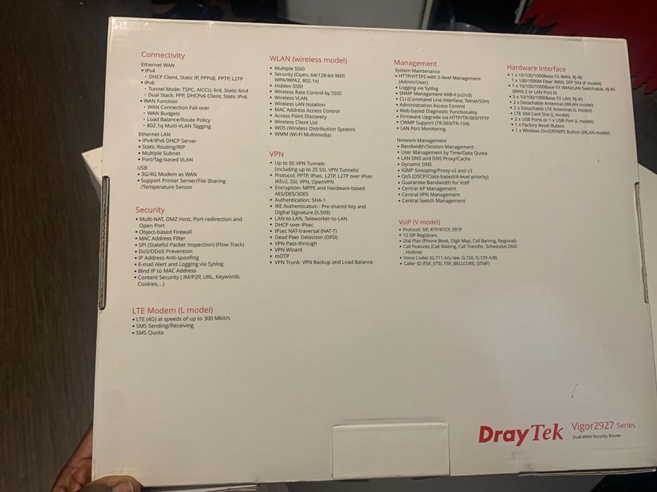 ROUTER - Draytek Dual -wan