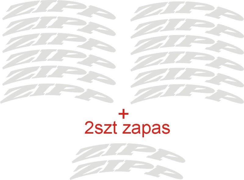 ZIPP 14szt białe naklejki na koła obręcze 27’ 28’ 29’