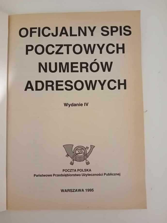 Oficjalny spis pocztowych numerów adresowych – Książka kodowa