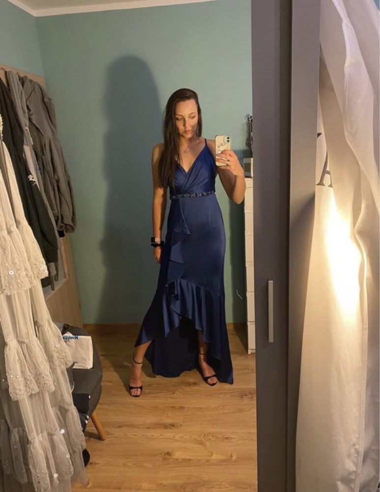 Sukienka balowa na ślub wesele karnawał Adrianna Papell rozmiar M