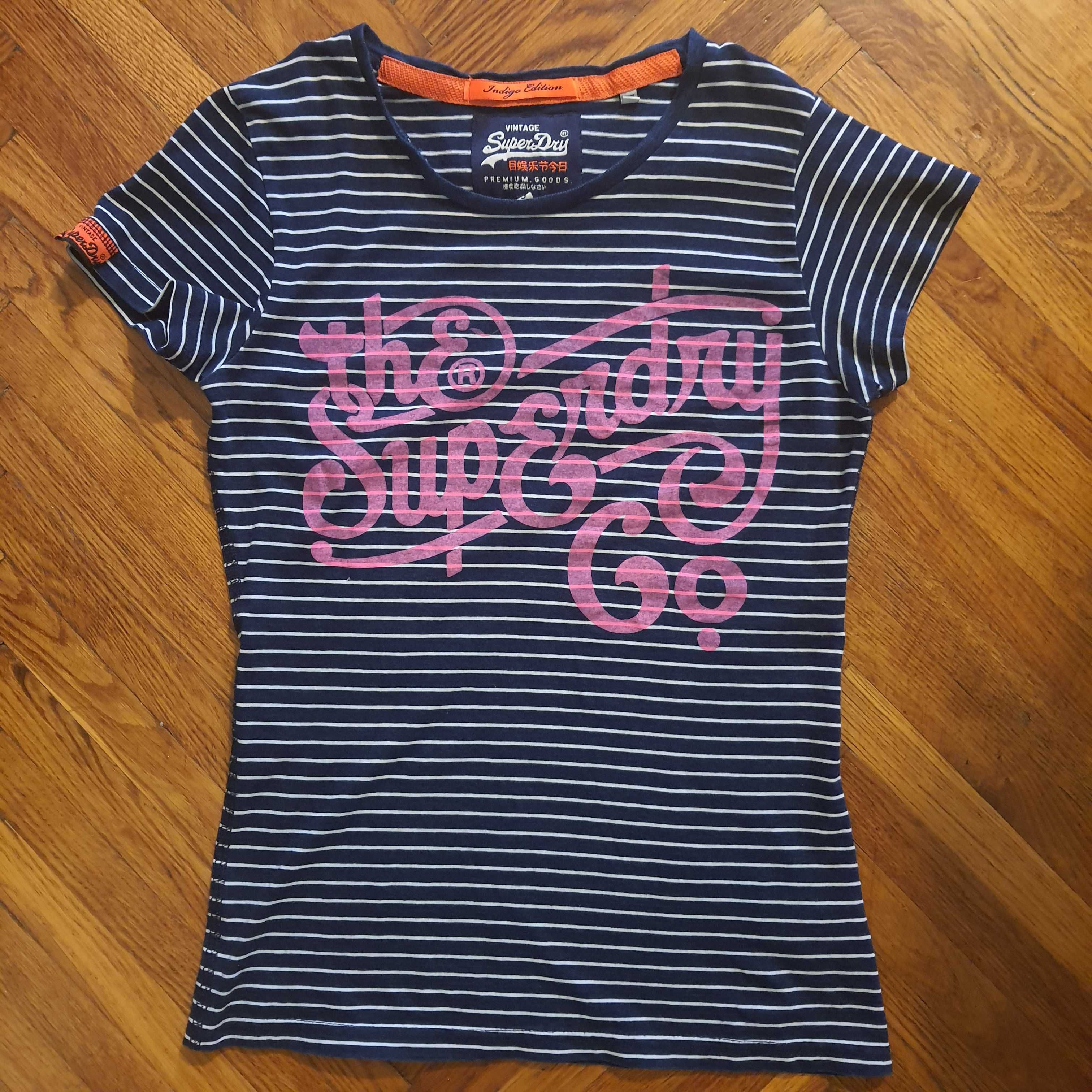 Женская футболка Vintage super dry Go Indigo Edition экохлопок XS