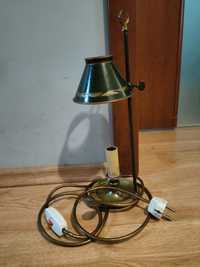 Lampka mosiezna z regulowanym kloszem retro starodawna
