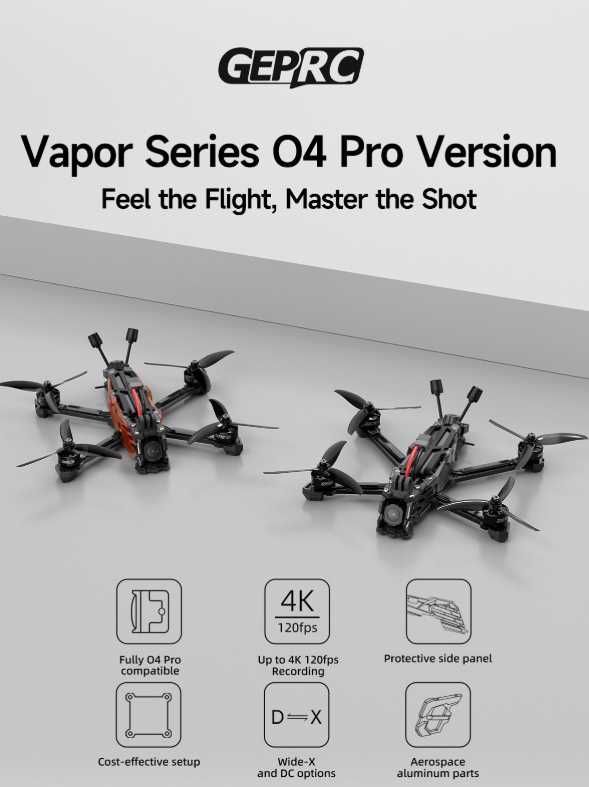 Dron 5" GEPRC Vapor-X5 O4 PRO elrs fpv