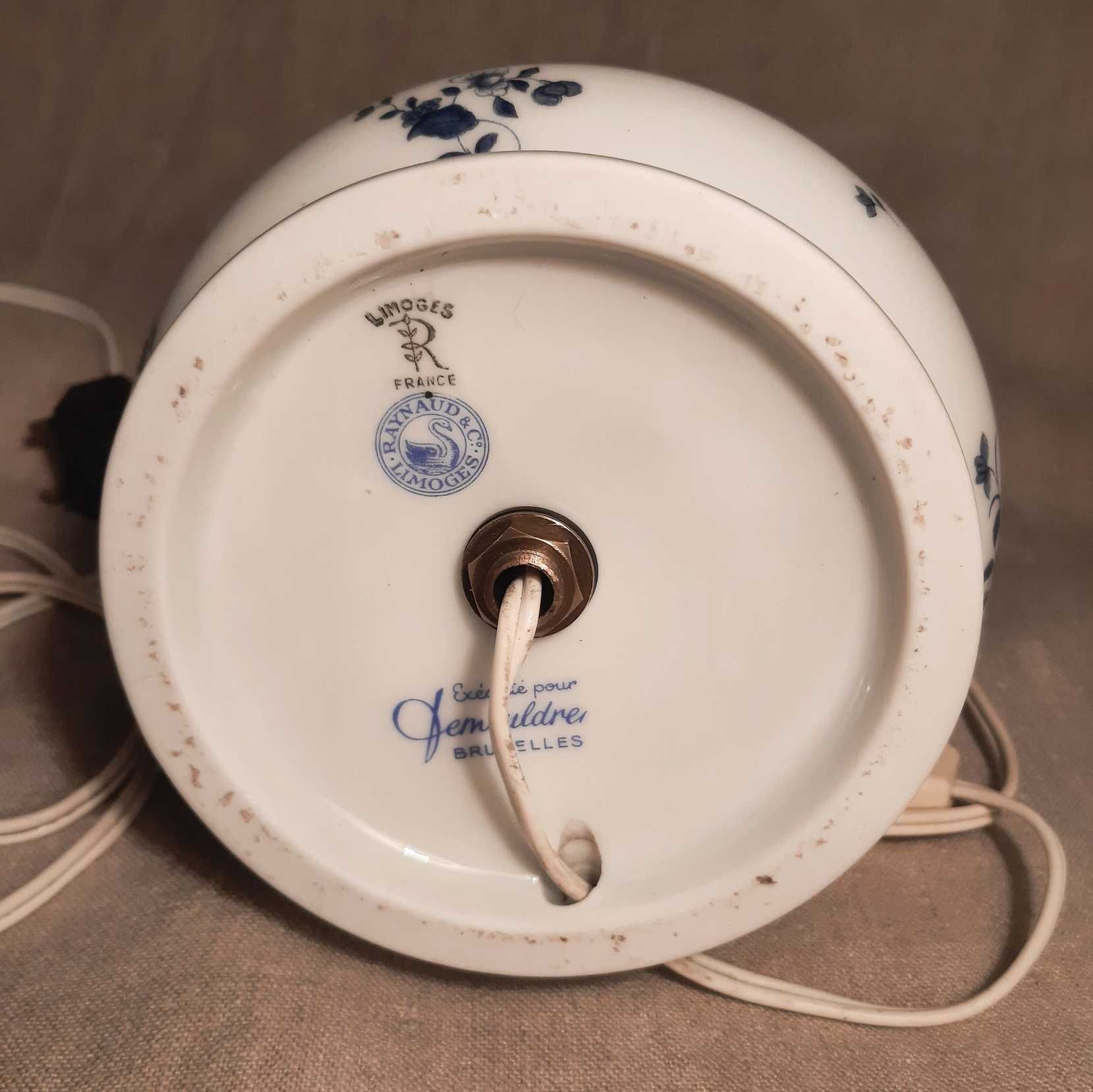 lampa stołowa Raynaud Limoges, sygn lata 50-te