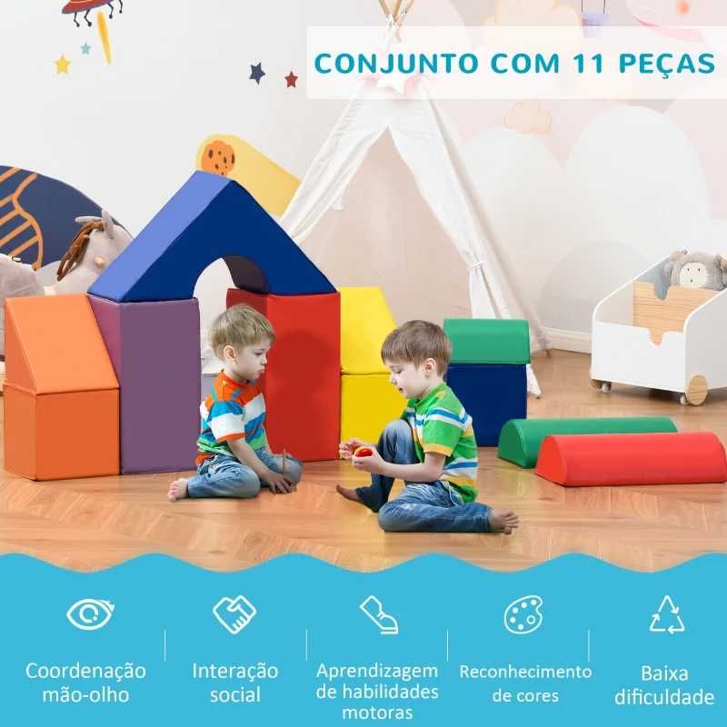 Conjunto de 11 Blocos de Espuma para Crianças 1-3 Anos - Multicor