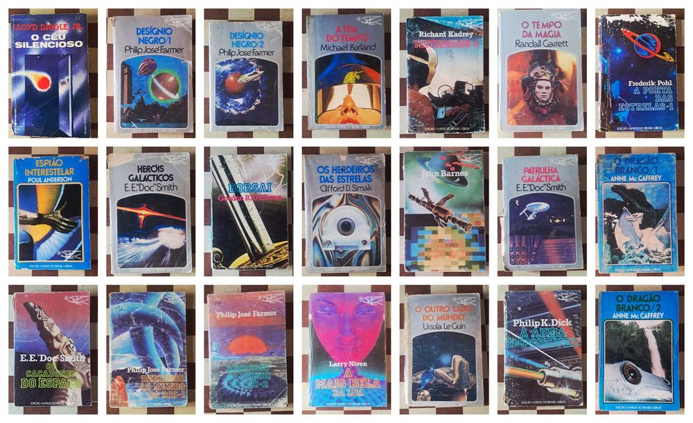 Conjunto lote livros antigos de ficção cientifica