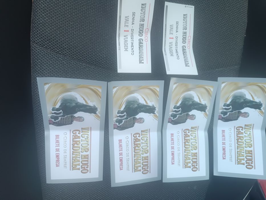 Bilhetes para o Circo Cardinali