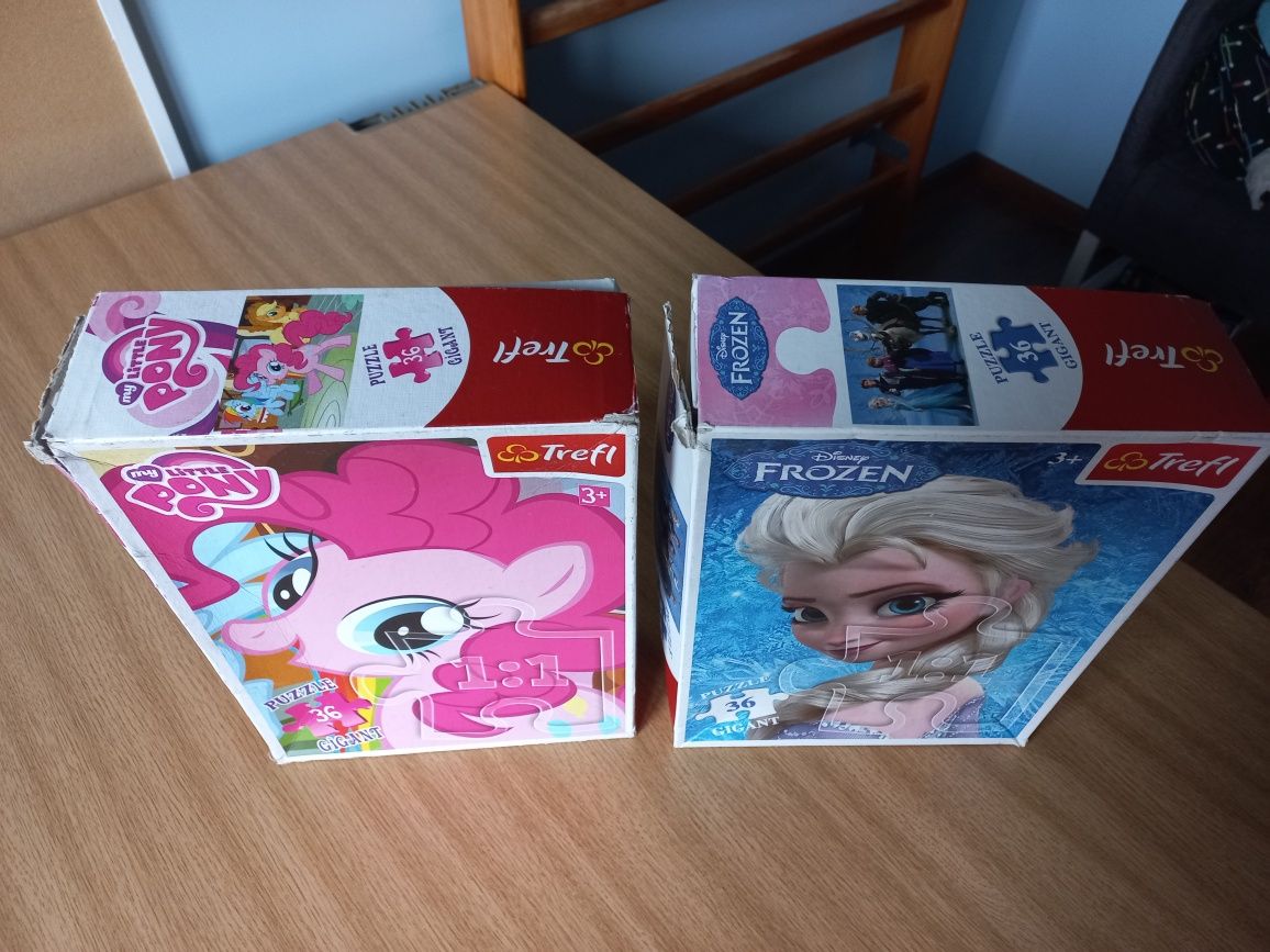 Puzzle gigant trefl Frozen, My Little Pony 2komp.