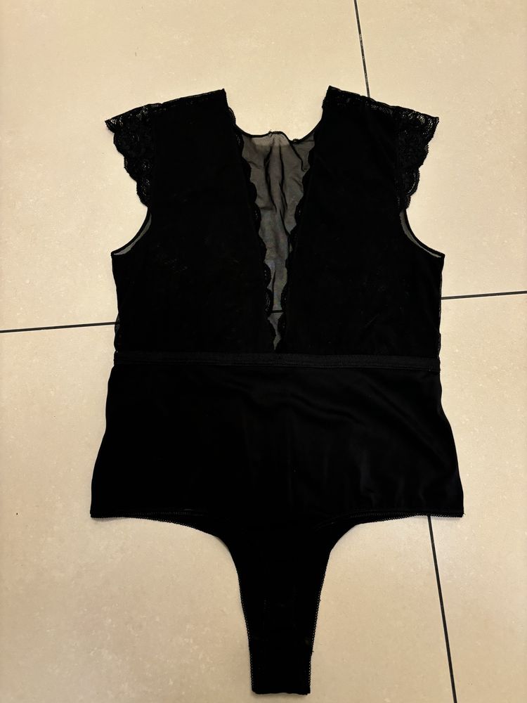 Czarne bielizniane siateczkowe body price