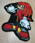 Tapete em lã acrílica feito à mão. Sonic Knuckles