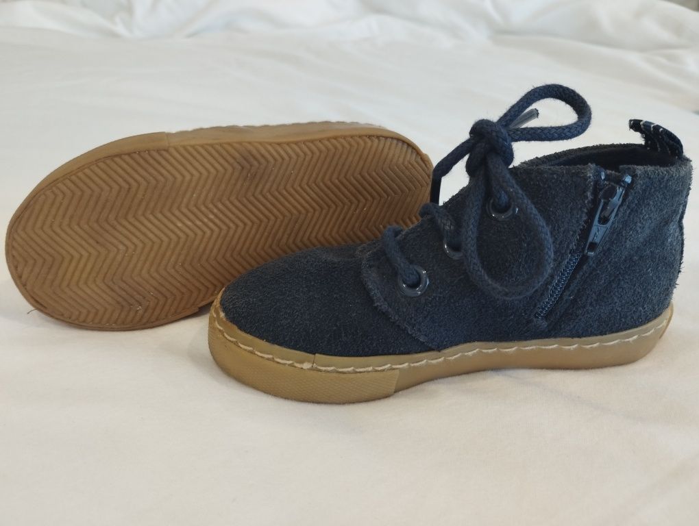 Botas bebé camurça azul escuro