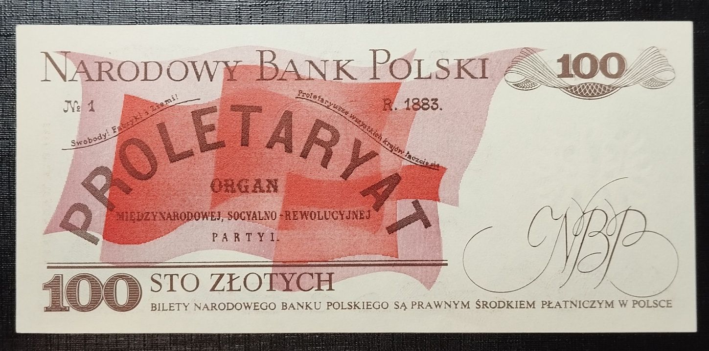 Banknot PRL 100 zł 1982r. Stan -UNC  LC (L4-rzadsze)