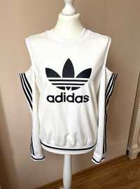 Bluza adidas klasyczna oryginalna unikatowa z odkrytymi ramionami