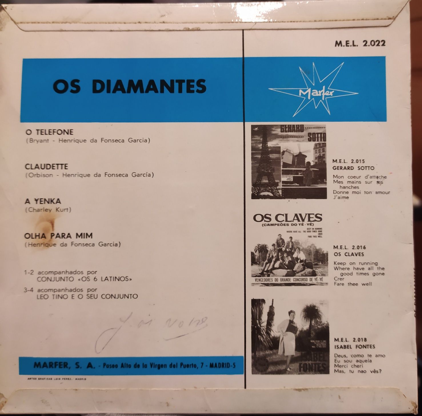 Vinil de Os Diamantes