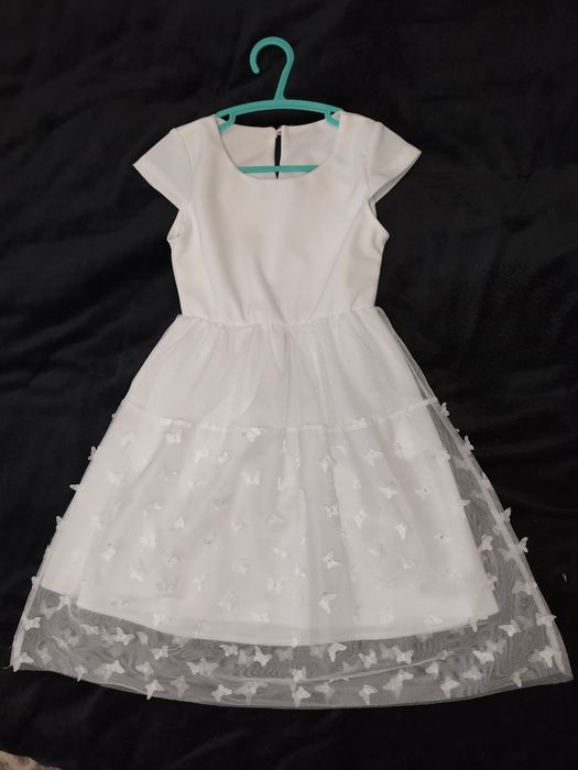 Sukienka biala przebranie stroj r 104 - 110