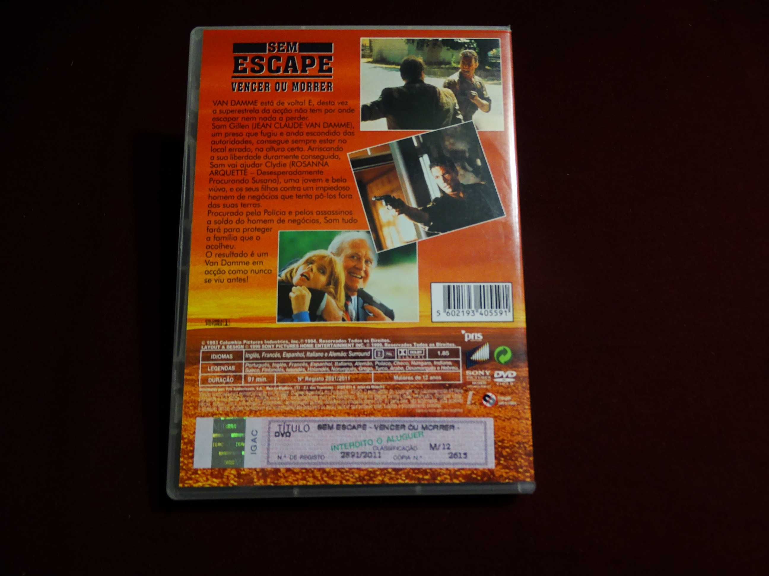 DVD-Sem escape/Vencer ou morrer-Van Damme