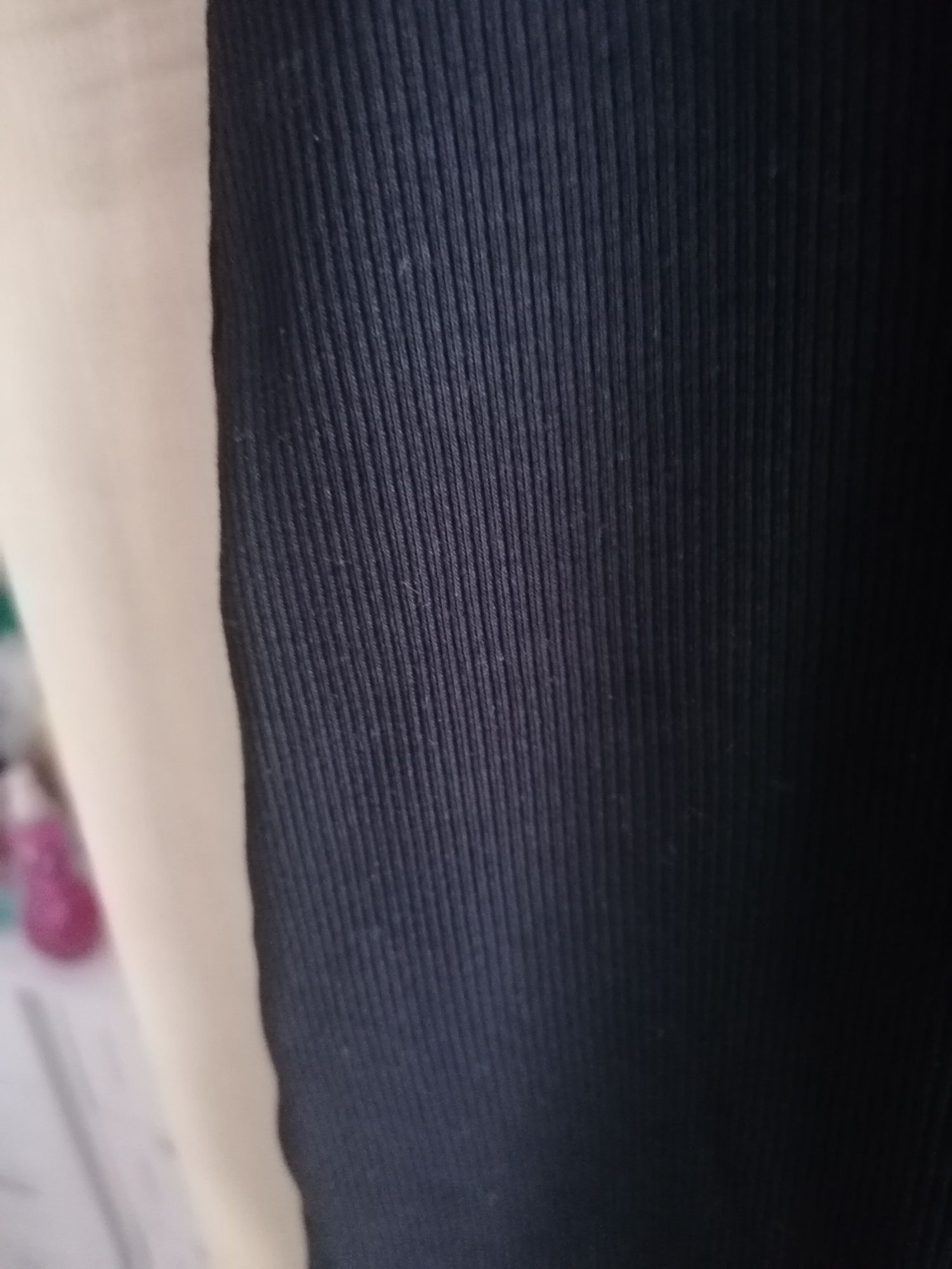 Czarna sukienka mini taliowana bawełna Nowa M
