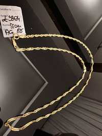 Złoty łańcuszek wzór SINGAPUR 14K waga 4,920 dl 55cm