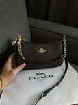 Сумка Coach Teri Shoulder Bag, коуч, коач біла, чорна , шоколадна