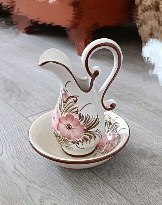 Jarra com prato Decorativo