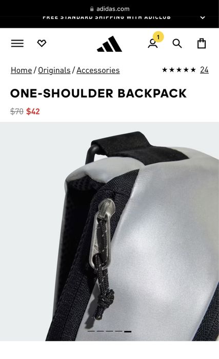 Крутий , незвичної форми рюкзак , оригінал Adidas