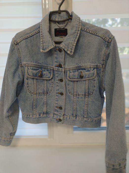 Джинсова куртка укорочена