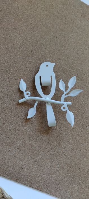 Wieszak na klucze lub inne drobiazgi ptak ptaszek metalowy 14x13 cm