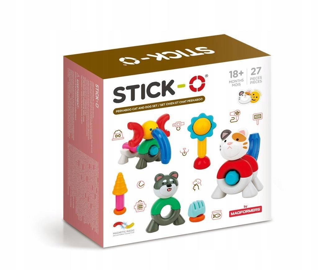 Magformers Stick-o Zestaw Kot I Pies 27el