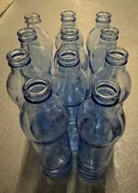 Wazony wazoniki butelki błękitne 11 sztuk