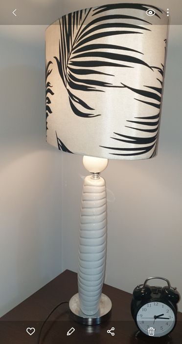 Lampa lampka nocna pokojowa liście zebra