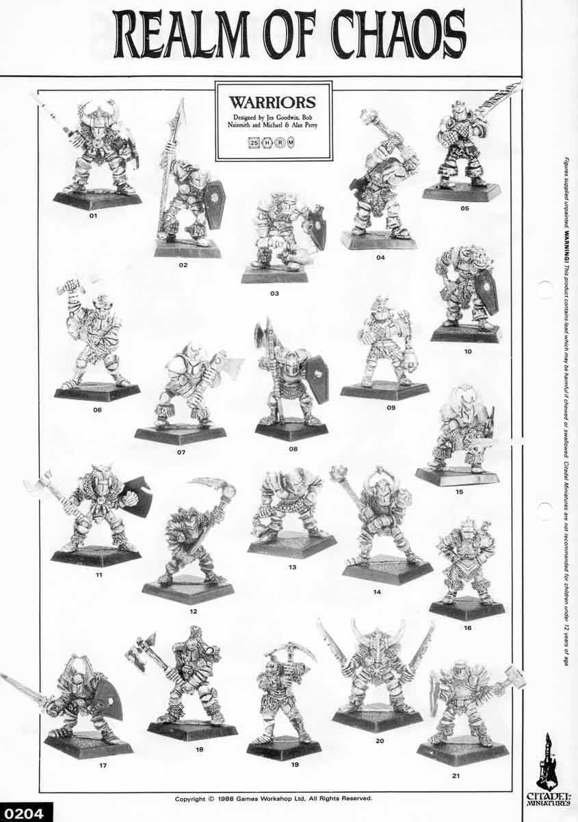 Warhammer Fantasy: Chaos Marauder Bulastor, Chaos Warrior, oldhammer