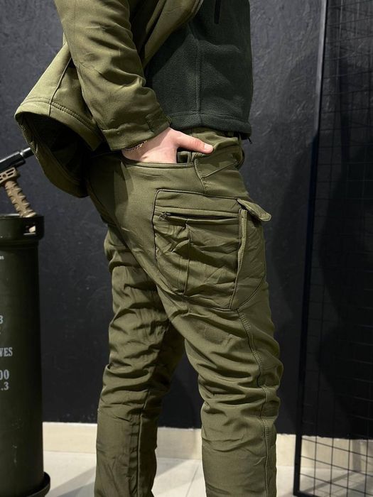 Костюм на флисе олива софтшел тактическая куртка и штаны военная форма