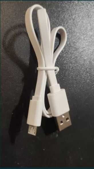Nowy kabel przewód USB - microUSB szybkie ładowanie biały płaski 60 cm