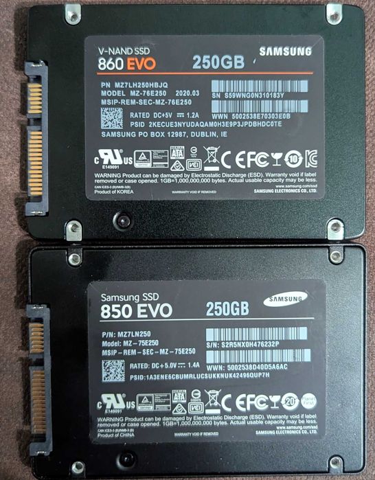 SSD 2.5 Samsung SM883/863a 240-256-480gb MLC Enterprise !!!