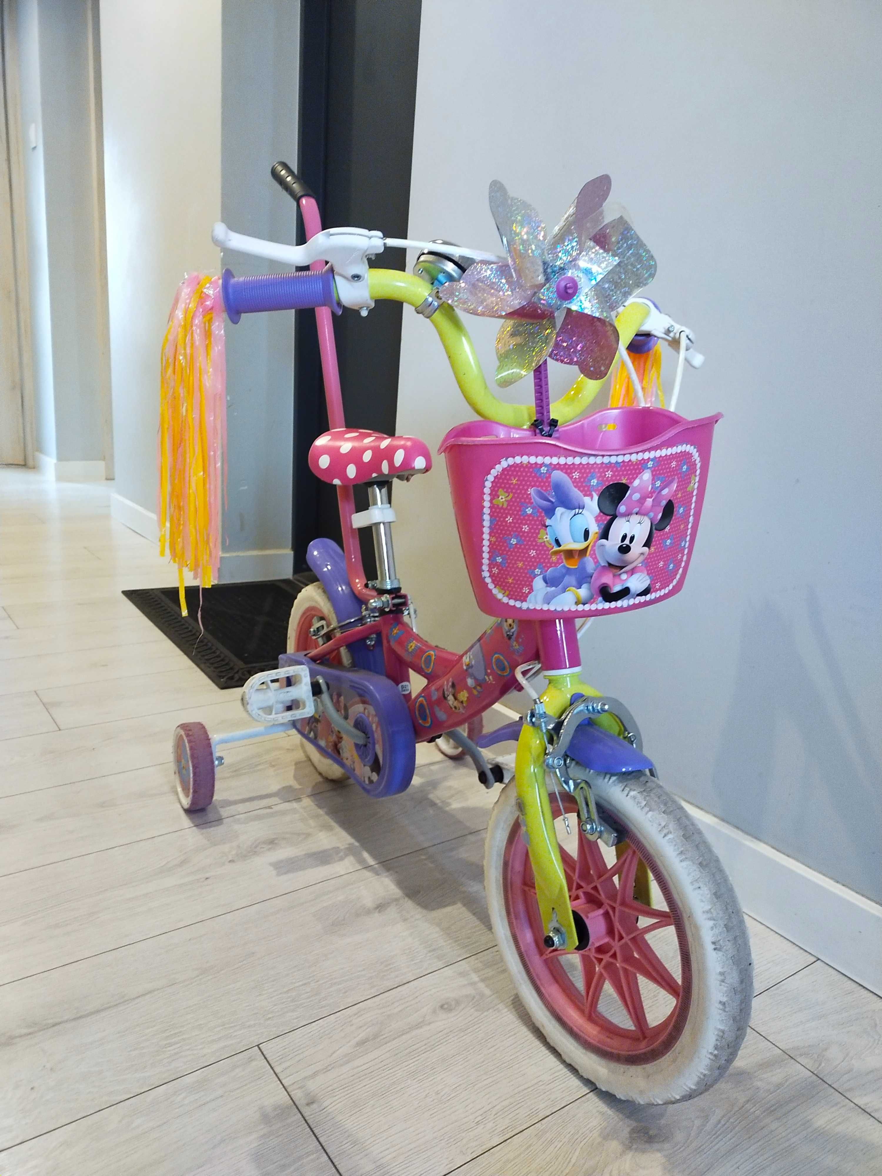 Rowerek rower 12" Disney myszka Miki różowy