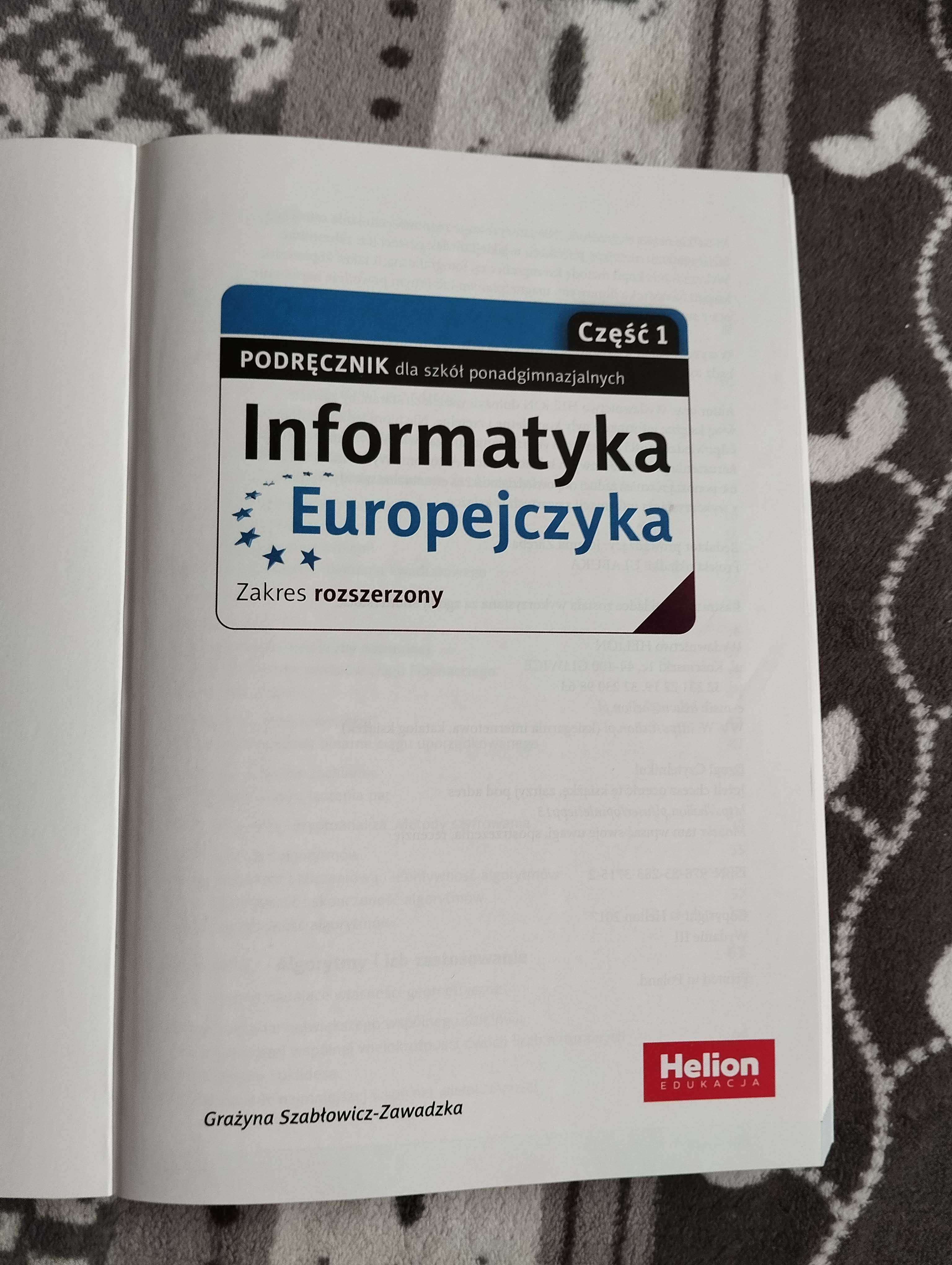 Informatyka Europejczyka, część 1, zakres rozszerzony