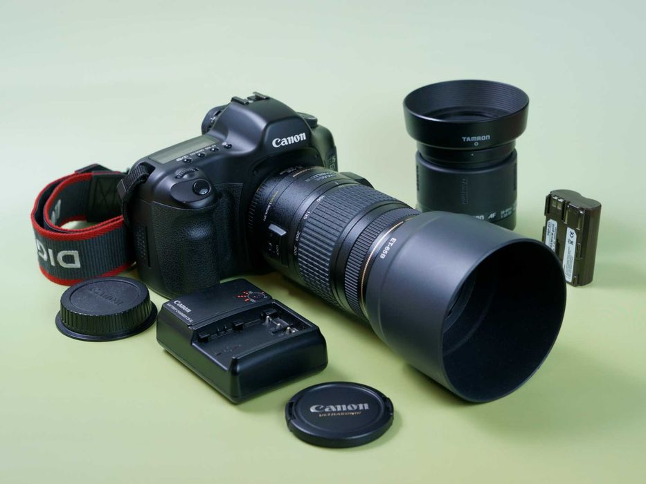 Canon EOS 5D klasyczny zestaw z Canon 70-300 IS USM+ Tamron+Tarba foto