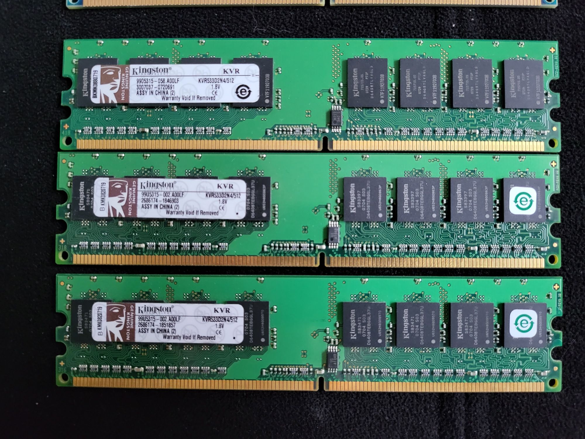 Kości pamięci DDR DDR2 Kingston Samsung Nanya Hynix 36 sztuk okazja