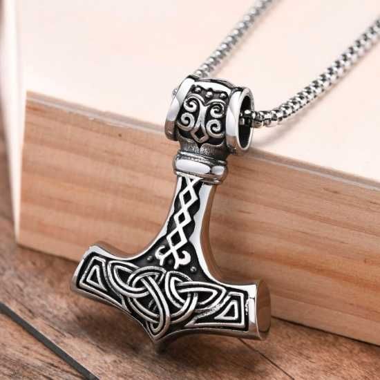 Zawieszka z Młotem Thora o wysokim połysku Wikingowie