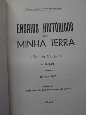 Ensaios Históricos da Minha Terra - Ilha da Madeira - 2 Volumes