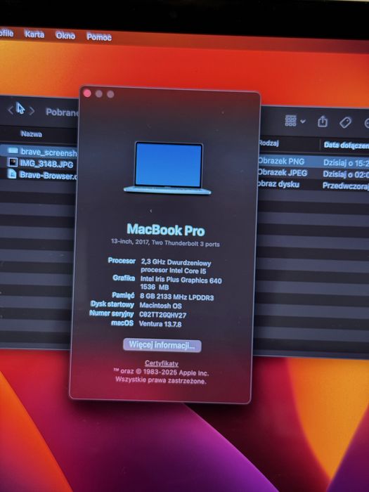 Macbook Pro 2017 | stan bdb | i5 8gb 128gb