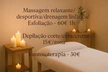 Massagem relaxante e depilação