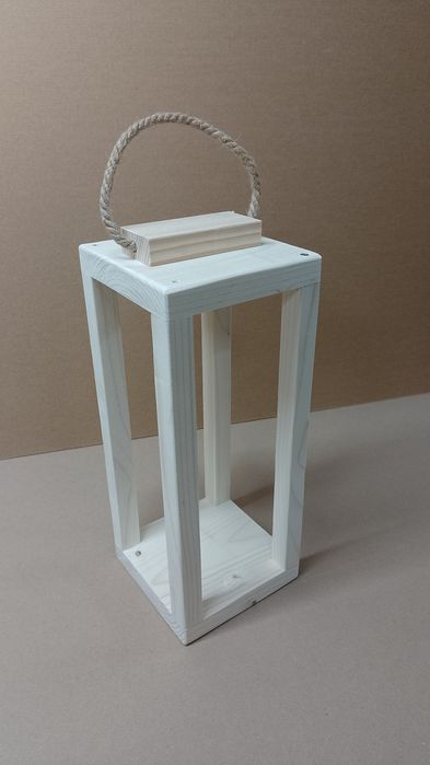 Lampion 8szt drewniany 36cm duży latarnia z drewna KOMPLET PRODUCENT