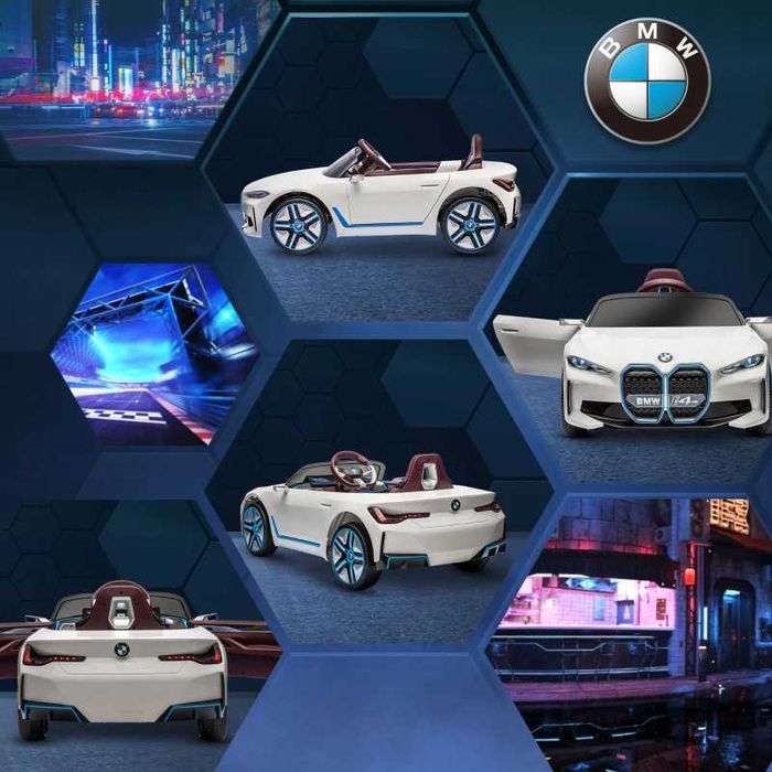 Carro Elétrico para Crianças BMW i4 12V - 115x67x45 cm - Branco
