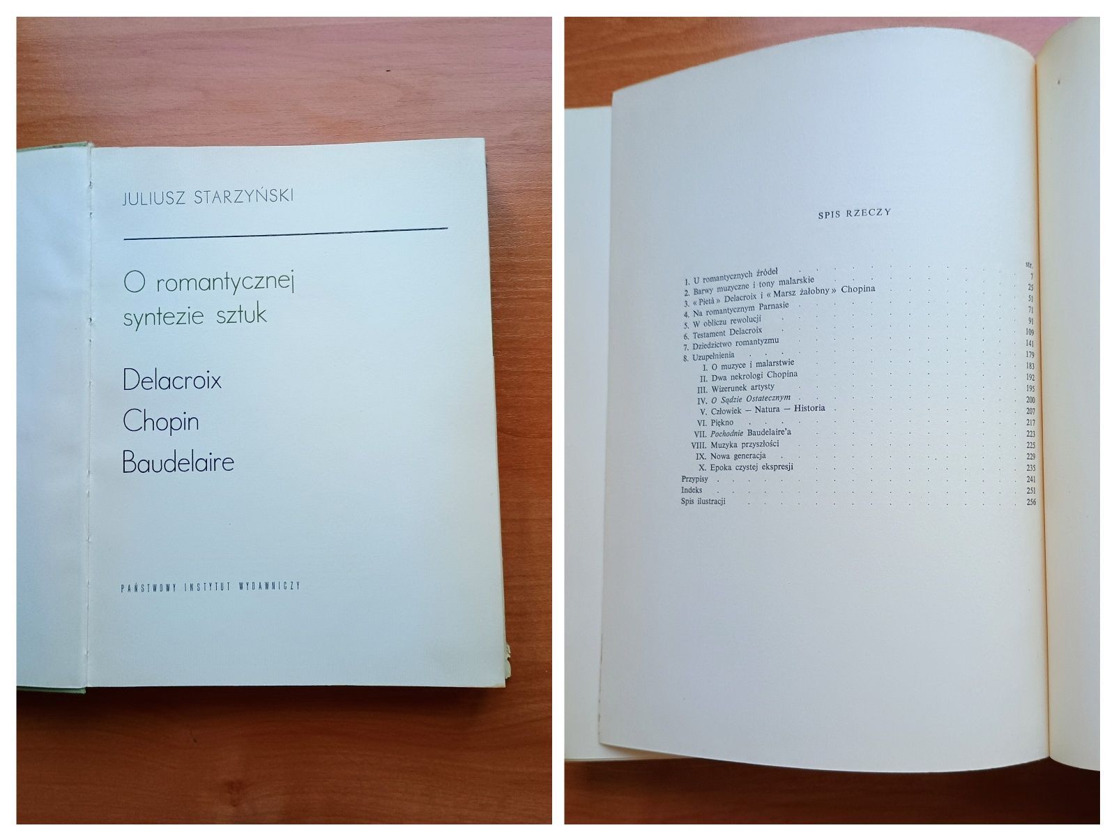 O romantycznej syntezie sztuk.Delacroix.Chopin.Baudelaire.-1965r.