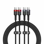BASEUS zestaw kabli USB-C USB TYP-C szybkie ładowanie 100W PD 2SZT