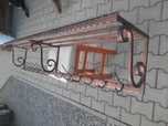 Wieszak z półką metalowy 140 cm